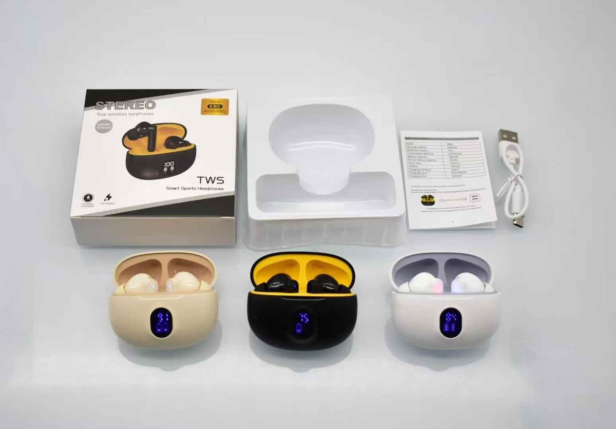 Stereo 895B Wireless Bluetooth Earbuds | LED Display & Type-C Charging