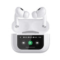 AirPods Touch L.C.D A9 White Bluetooth Earbuds Heavy SoundScreen